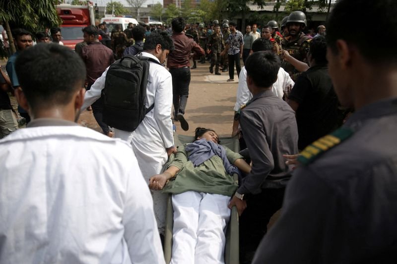 Death toll rises to 27 in Bangladesh air force jet crash, official says