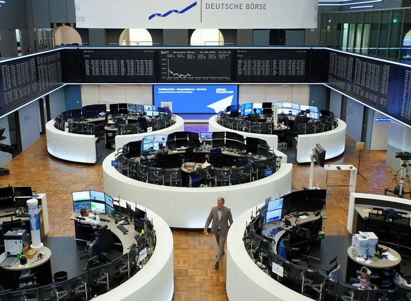 European shares tick higher after Friday selloff; Swiss stocks slump