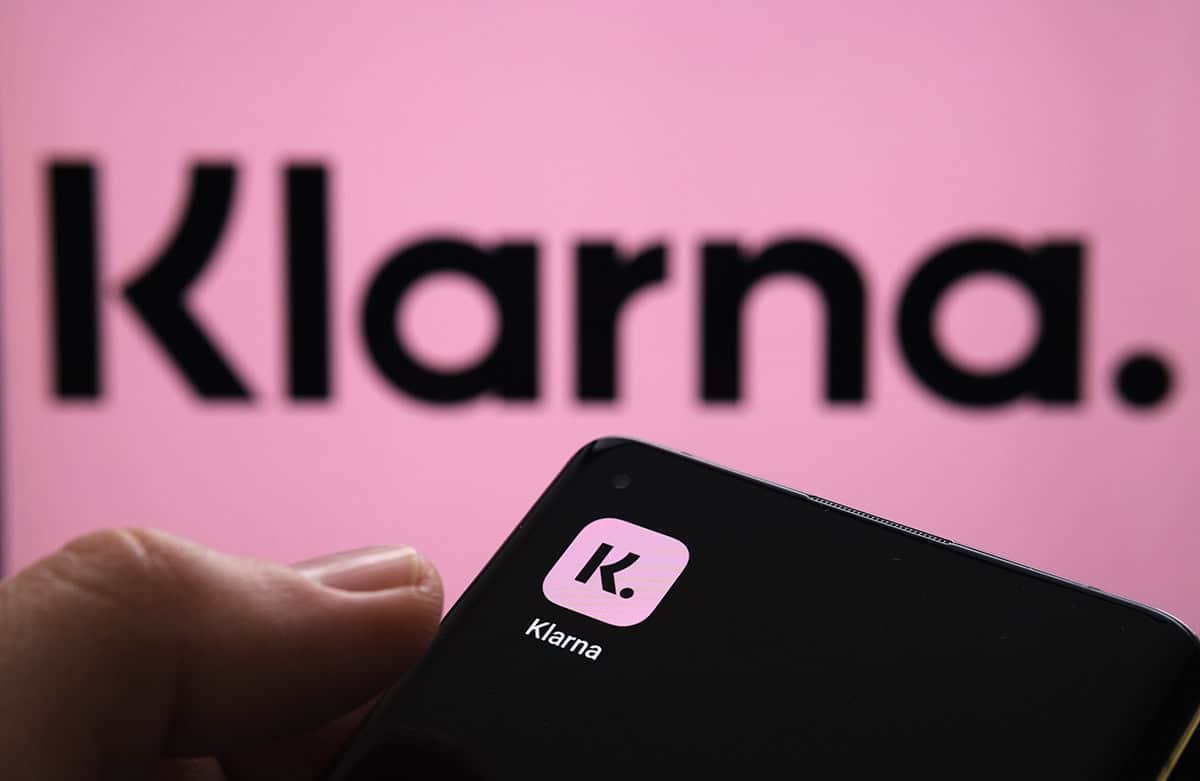 Klarna logo on a smartphone screen